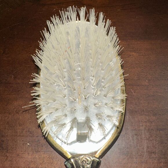 Vintage VICTORIAN Style Vanity HAIR BRUSH  Ornate Floral Movie Prop Retro - Picture 7 of 10